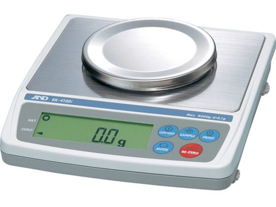 ●型番：EK4100I●最小表示（g）：0．10 ●載皿寸法（mm）：170×133 ●秤量（kg）：4．0 ●計数個数（個）：40000 ●最小単重（g）：0．10 ●センサー方式：ロードセル方式 