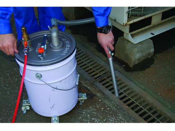 アクアシステム 液体エア式バキュームポンプ オイルオープンペール缶