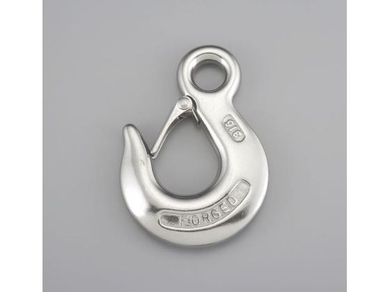 ●材質：ステンレス（ＳＵＳ３１６）●使用荷重（ｋｇ）：６８０●口の開き（ｍｍ）：１９．１●全長（ｍｍ）：９２●リング内径（ｍｍ）：１６．５●安全ラッチ付