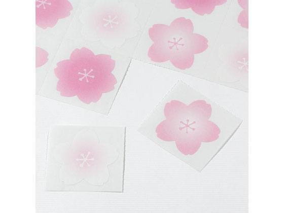 ミドリ カラー色紙 シール付 桜柄×5冊 33156006 通販
