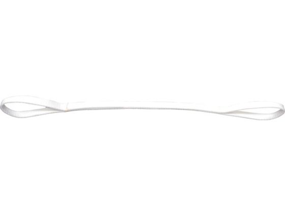 ●型番：PP2E25X2●最大使用荷重（t）：0．63 ●色：白 ●全長（m）：2 ●ベルト寸法（mm）幅×厚さ：25×10 ●使用温度（℃）：80℃以下 ●アイ部幅（mm）：約25 ●アイ部長さ（m