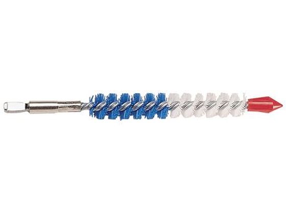 ●ブラシ材質：ナイロン●適応パイプ内径：２３．８ｍｍ（１５／１６"）●接続ねじ：１／４"●主にチラー用で大径の端で管内の施条溝を、小径え溝をクリーニングします。●鉄、非鉄パイプのス