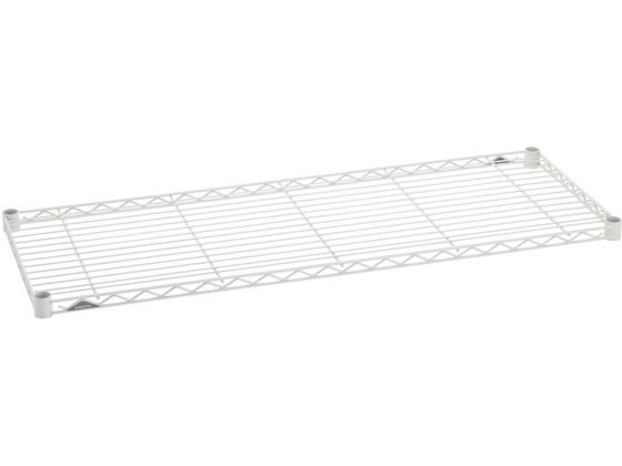 ●色：ホワイト●商品サイズ：幅 ４５０×奥行 ３００×高さ ４０ｍｍ●材質：棚板：スチール（エポキシコーティング仕上げ）、テーパードスリーブ：ＡＢＳ樹脂●商品重量：１５００ｇ●耐荷重：１３５ｋｇ／棚１