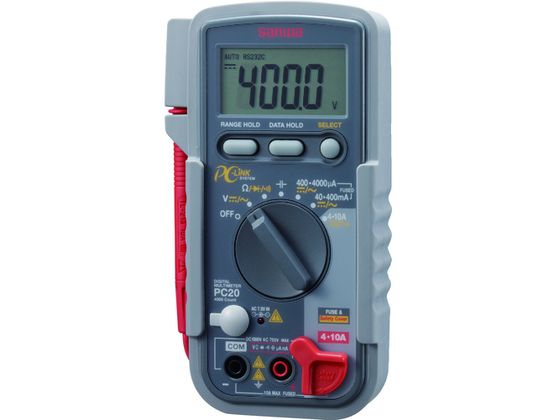 ●型番：PC20●入数：1台●直流電圧（V）：1000 ●交流電圧（V）：750 ●直流電流（A）：10 ●交流電流（A）：10 ●抵抗（Ω）：40M ●幅×奥行×高さ：90×48×167mm ●連続