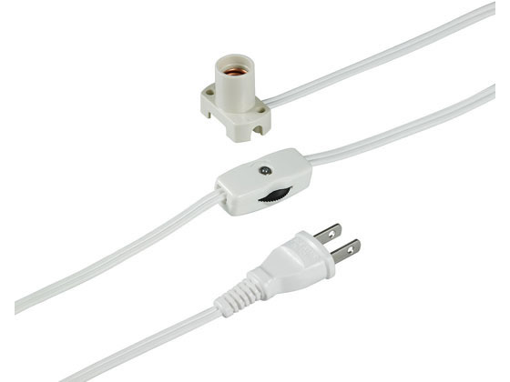 朝日電器 コード付ソケット E12口金 ホワイト KP-M1215NH(W) 通販