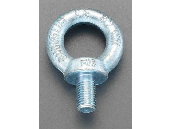 ●材質：鍛造鋼（亜鉛メッキ）●ＤＩＮ５８０●ねじ径：Ｍ１６●内径：３５ｍｍ●線径：１４ｍｍ●使用荷重：７００ｋｇ