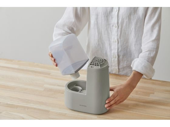 アイリスオーヤマ スチーム式加湿器 120ml ミストグレー AHM-H12B-H