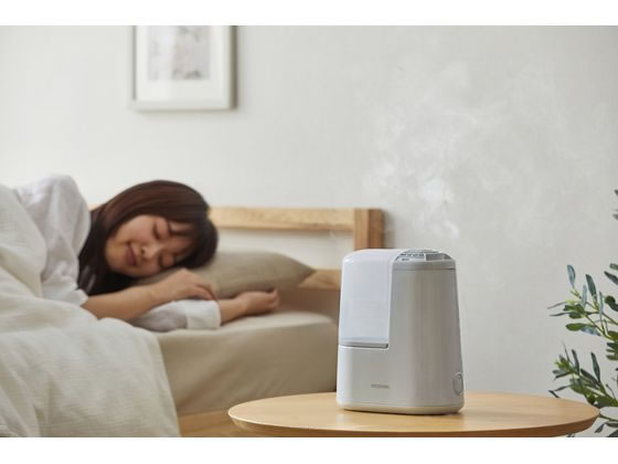 アイリスオーヤマ スチーム式加湿器 120ml ミストグレー AHM-H12B-H