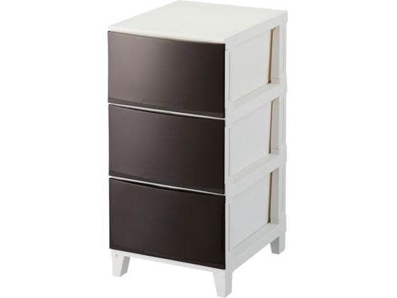 ●型番：RSD-S343BR●引出し：3 ●容量（L）：1段あたり：15．5 ●引出し色：ブラウン ●間口（mm）：340 ●引出し内寸（mm）間口×奥行×高さ：260×362×165 ●奥行（mm）