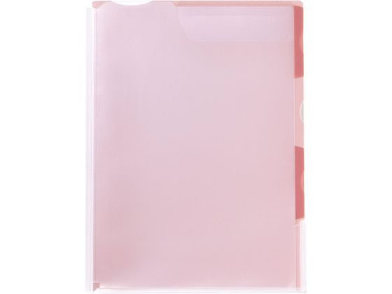 PINK70本 キングジム スーパーハードホルダー マチ付 3山 インデックス A4