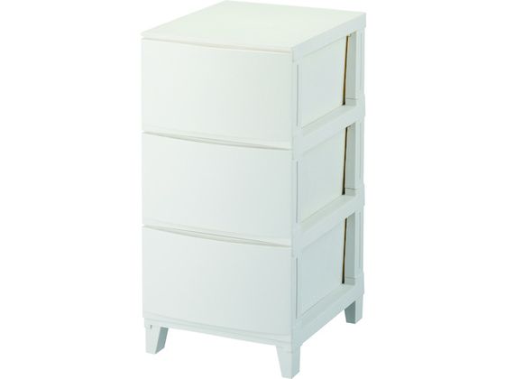 ●型番：RSD-S343WH●引出し：3 ●容量（L）：1段あたり：15．5 ●引出し色：ホワイト ●間口（mm）：340 ●引出し内寸（mm）間口×奥行×高さ：260×362×165 ●奥行（mm）
