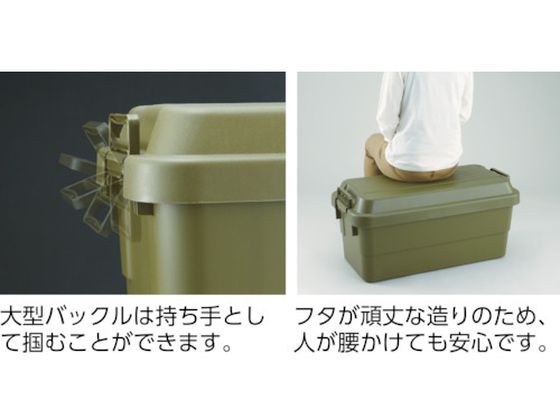 TRUSCO トランクカーゴ フラット天板仕様 70L グレー GYCF-70 通販