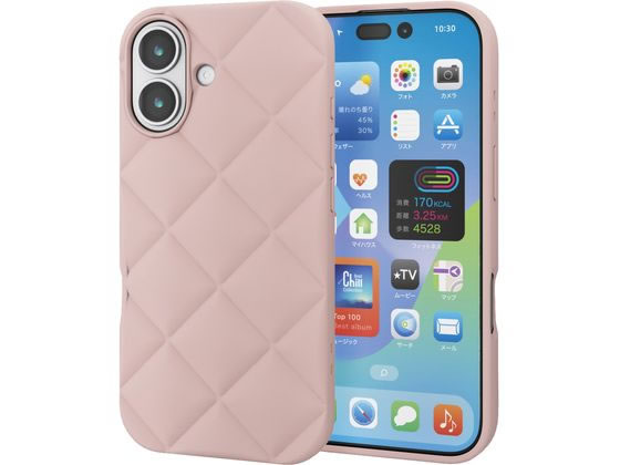 エレコム iPhone17 ソフトケース キルト ピンク PM-A25AUCQPN 通販