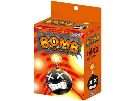 ●内容：爆弾フィギュア×１、数字カード×３２●商品サイズ：箱：１６０×９７×４５ｍｍ●材質：ＰＶＣ、紙【ゲーム１】爆弾ローテーション（２〜４人用）ぐるぐる回る爆弾。他の人の前に爆弾があるときに起爆しよ