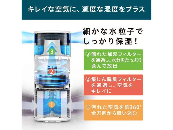 アイリス　加湿空気清浄機16畳用　 AAP-SH30A-W（ホワイト） アイリスオーヤマ 加湿空気清浄機 16畳/AAP-SH30A-W ホワイト/16