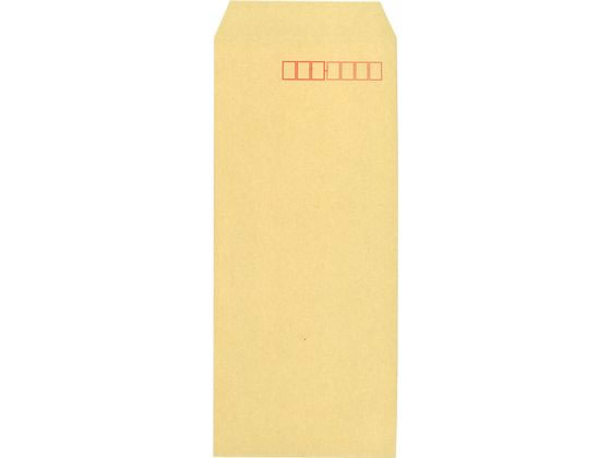 ●サイズ：長形４号●〒枠あり●封筒サイズ：縦２０５×横９０ｍｍ●用紙：ＯＫゴールド（クラフト）●紙厚：８５ｇ／m2●箱入数：１０００枚●注文単位：１セット（２箱）●口糊：なし●貼り方：センター貼●古紙