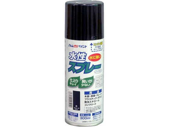 ●色：黒●サイズ：６０×６０×１８７ｍｍ●重量：３７０ｇ●属性／仕上がり感／塗り回数：水性つやあり／２回塗り●用途：鉄部、木部、コンクリート、プラスティック、ガラス、スレート、段ボール、発泡スチロール