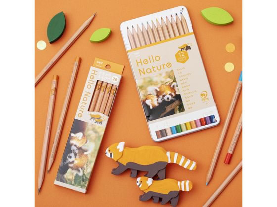 トンボ鉛筆 ハローネイチャー かきかたえんぴつ レッサーパンダ 6B