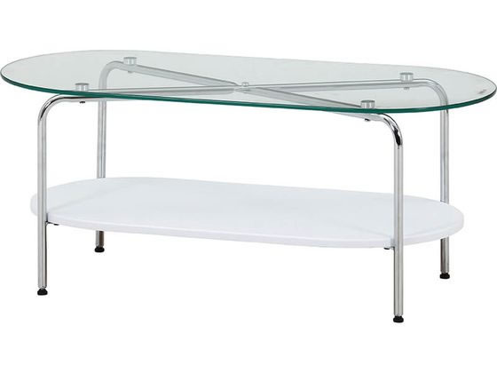 不二貿易 Chamill ガラスセンターテーブル ホワイト 41313 通販