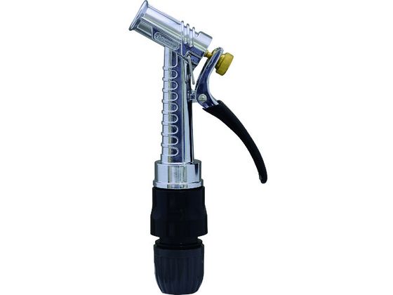 ●型番：QG1128GY●適合ホース（mm）内径×外径：12〜15×21 ●高さ（mm）：190 ●全長（mm）：190●コネクタ付●ポリアセタール、ABS樹脂、塩化ビニル樹脂、亜鉛合金、メッキ（クロ