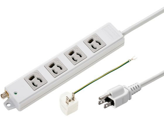 ●定格容量：１５Ａ・１２５Ｖ（合計１５００Ｗまで）●プラグ仕様：３Ｐ（３Ｐ→２Ｐ変換アダプタ付き）●差込口：３Ｐ・４個口（抜け止めタイプ）●コード：ＶＣＴＦ ２．０ＳＱ×２心、０．７５ＳＱ×１心（アー