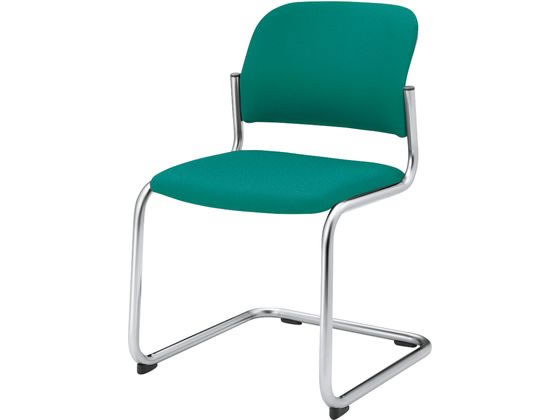 ●品番：ＣＫ−Ｍ１０２ＨＳＸ２４●肘なし・メッキ脚・カンチレバー脚タイプ●カラー：背・座／（布）ミディアムミント●外寸法：幅４９５×奥行５５０×高さ７８５ｍｍ●座面寸法：幅４３５×奥行４２０ｍｍ●座面