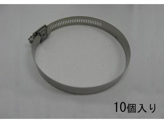 ●適合直径：４８〜１２７ｍｍ●バンド幅：１４．２ｍｍ●六角（−）ねじ：５／１６"（８ｍｍ）●材質：オールステンレス●スクリュー：ＳＵＳ４１０●入数：１０個