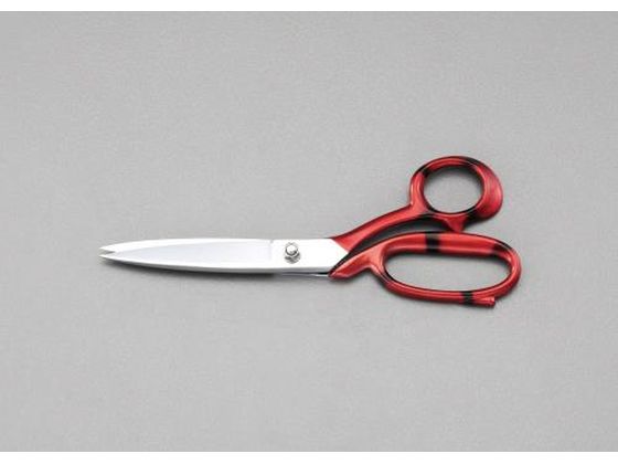 ●刃材質：鍛造特殊刃物鋼（ニッケル・クロムメッキ）●全長：２５０ｍｍ●刃長：９５ｍｍ●重量：２３０ｇ●刃片側にギザ付。繊維に食い込み、滑りを防止します。●板バネ入りで、ゆったりとした滑らかなハンドリン