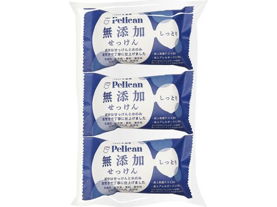 ●無添加化粧石けん・しっとりタイプ●内容量：１００ｇ●成分：石ケン素地、水●防腐剤・安定剤・香料・着色料・合成界面活性剤・鉱物油・アルコール不使用●低刺激／皮ふ刺激テスト（かゆみやヒリヒリ感を確認する