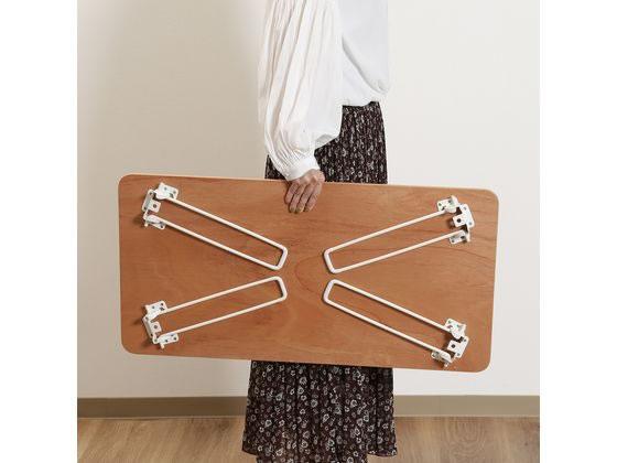 不二貿易 突板折畳ローテーブル ライン 8040 10496 通販【フォレスト