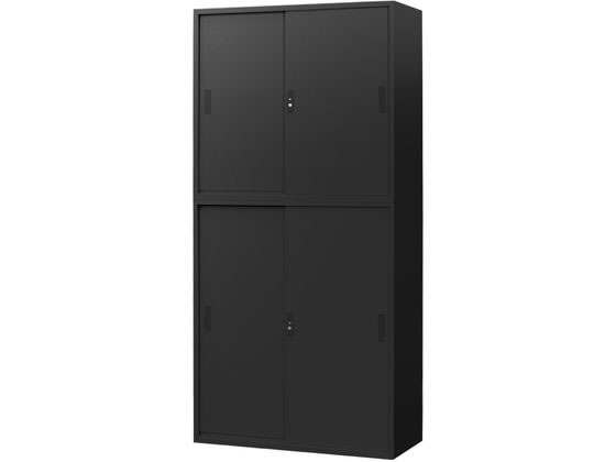 Netforce イーセンブリー 引戸書庫 2台 セット H1990 3段 BK 通販