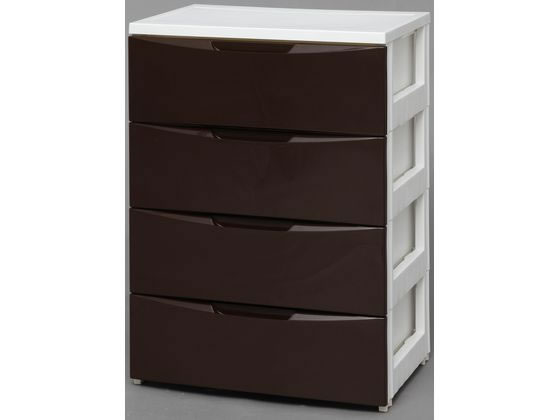 ●色：ホワイト／ブラウン●商品サイズ（約）：幅５５０×奥行４１０×高さ８０５ｍｍ●耐荷重（約）：引出１段あたり４ｋｇ●引出内寸（約）：４７５×３６０×１４５ｍｍ●収納の目安：引出１段あたりＹシャツなら