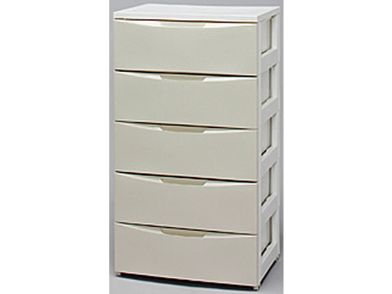 ●色：ホワイト／アイボリー●商品サイズ（約）：幅５５０×奥行４１０×高さ９９５ｍｍ●耐荷重（約）：引出１段あたり４ｋｇ●引出内寸（約）：４７５×３６０×１４５ｍｍ●収納の目安：引出１段あたりＹシャツな
