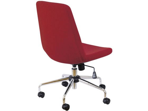 ニトリ ワークチェア 63.5×59×85～93cm レッド 3506825 通販
