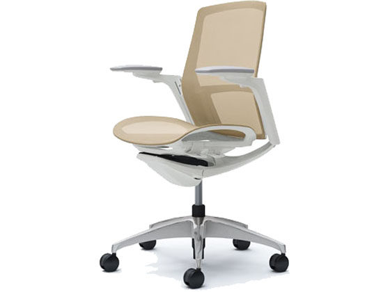 ●品番：Ｃ７８１ＣＷ Ｆ１Ｅ７●背座タイプ：背／メッシュ、座／メッシュ●カスタムパネル：ホワイト●脚カラー：ポリッシュ●ボディカラー：ホワイト●肘タイプ：アジャストアーム●外寸法：幅６９０〜７４０×６