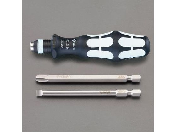 ●サイズ（ｍｍ）：（＋）＃２（−）５．５×１．０●ドライバーハンドル：１１９ｍｍ●差込六角対辺：１／４"●ビット全長：８９ｍｍ●収納袋サイズ：２２０×８０（Ｈ）ｍｍ●クイックリリース機構で素