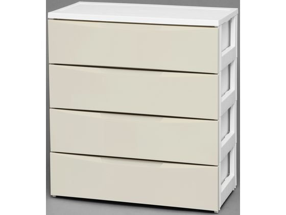 ●色：ホワイト／アイボリー●商品サイズ（約）：幅７２０×奥行４１０×高さ８０５ｍｍ●耐荷重（約）：引出１段あたり６ｋｇ●引出内寸（約）：６４５×３６０×１４５ｍｍ●収納の目安：引出１段あたりＹシャツな