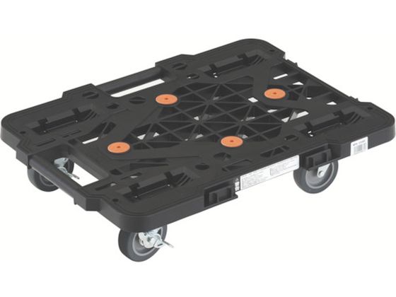 ●型番：MPK-500S-BK●均等荷重（kg）：100 ●色：ブラック ●長さ（mm）：515 ●幅（mm）：385 ●高さ（mm）：115 ●キャスター径（mm）：75 ●エラストマー樹脂●完成品