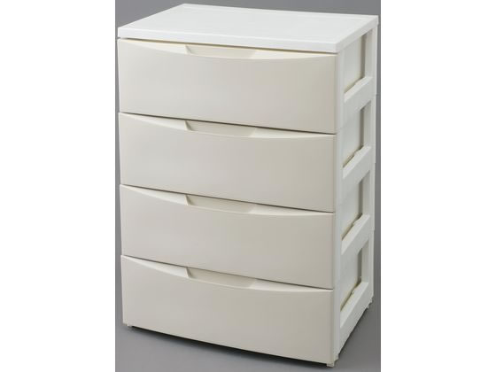 ●色：ホワイト／アイボリー●商品サイズ（約）：幅５５０×奥行４１０×高さ８０５ｍｍ●耐荷重（約）：引出１段あたり４ｋｇ●引出内寸（約）：４７５×３６０×１４５ｍｍ●収納の目安：引出１段あたりＹシャツな