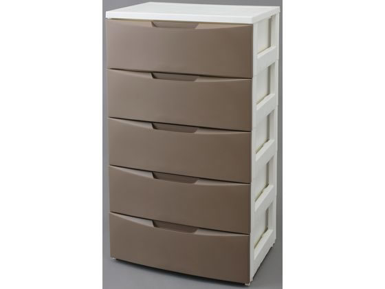 ●色：ホワイト／ブラウン●商品サイズ（約）：幅５５０×奥行４１０×高さ９９５ｍｍ●耐荷重（約）：引出１段あたり４ｋｇ●引出内寸（約）：４７５×３６０×１４５ｍｍ●収納の目安：引出１段あたりＹシャツなら