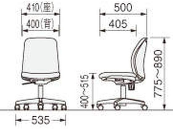 ライオン事務器 オフィスチェアー 肘なし 布張り ブラック No ライオン事務器 オフィスチェアー 肘なし 布張り ブラック No