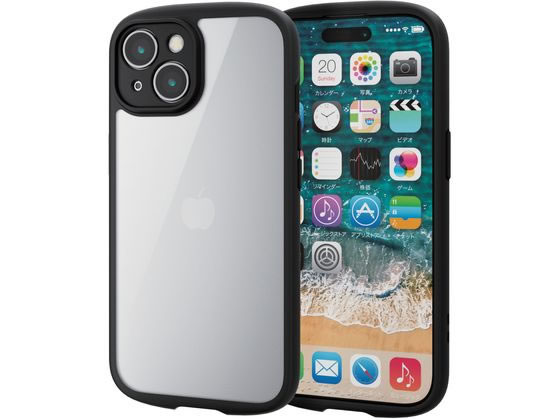 ●対応機種：ｉＰｈｏｎｅ １５●セット内容：ケース本体×１●材質：ケース本体／ＴＰＵ（熱可塑性ポリウレタン）・ポリカーボネート●カラー：ブラック●ワイヤレス充電器対応：○