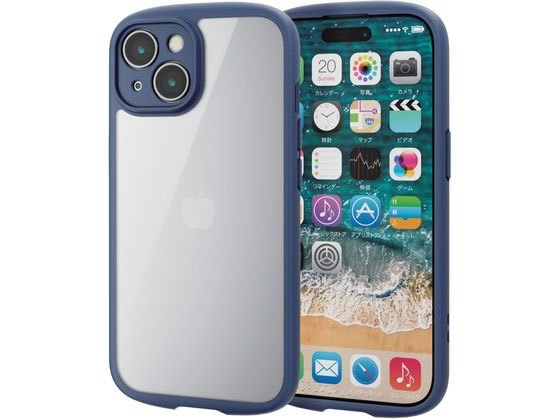 ●対応機種：ｉＰｈｏｎｅ １５●セット内容：ケース本体×１●材質：ケース本体／ＴＰＵ（熱可塑性ポリウレタン）・ポリカーボネート●カラー：ネイビー●ワイヤレス充電器対応：○
