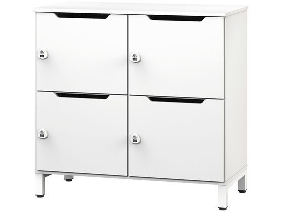 ●カラー：ホワイト×ホワイト扉●外寸（ｍｍ）：Ｗ１０００×Ｄ５００×Ｈ１０００ｍｍ●材質：本体／低圧メラミン樹脂化粧木質ボード・ＰＶＣエッジ、脚部／スチール（粉体塗装）、アジャスター／ＰＰ●商品重量（