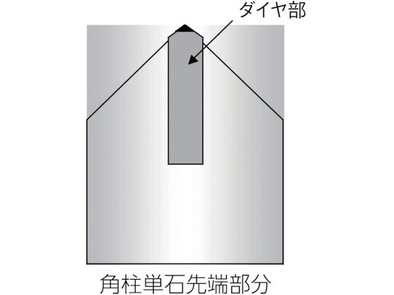 TRUSCO 角柱単石ダイヤモンドドレッサー 12Φ 0.6角 TKDD-12-06