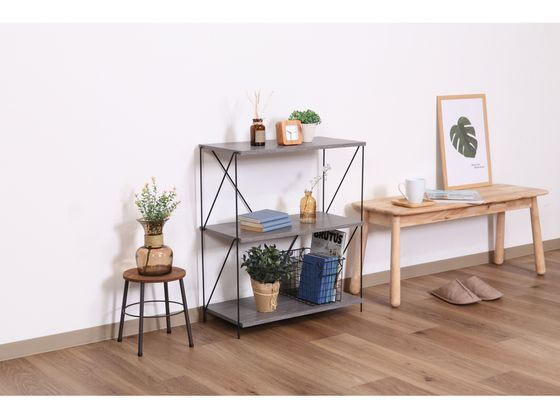 不二貿易 EZBO ワイヤーラック 3段 60幅 グレー 77551 通販