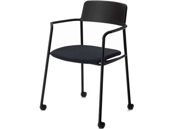 ●品番：Ｋ０１−Ｚ２１１ＣＵ−ＢＫＧ２Ｅ６１●カラー：ブラック●外寸法：幅５６０×奥行５００×高さ７８０ｍｍ●座面寸法：幅４３０×奥行４２５ｍｍ●肘内寸法：４３０ｍｍ●座面高さ：４３５ｍｍ●肘高さ：６