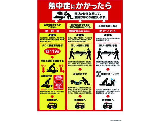 つくし 熱中症対策ポスター 熱中症にかかったら CN13 通販【フォレスト