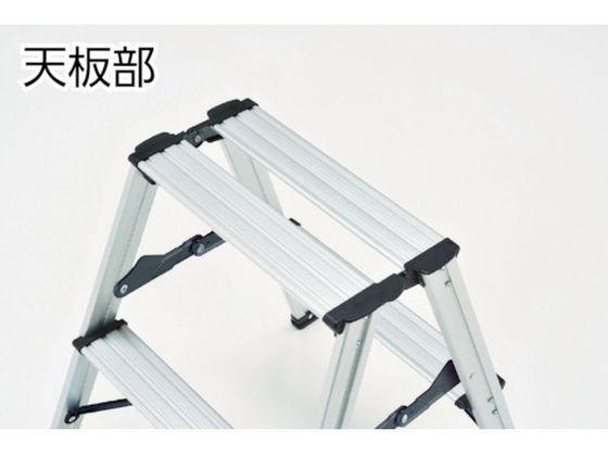 アルミ製踏み台　２台セット TRUSCO アルミ製踏台 2段 高強度型 黒 TSAF-2-BK 通販【フォレストウェイ】