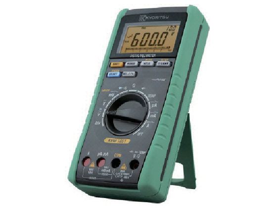 ●型番：KEW1051●直流電圧（V）：1000 ●交流電圧（V）：1000 ●直流電流（A）：10 ●交流電流（A）：10 ●抵抗（Ω）：60M ●検波方式：真の実効値整流（RMS） ●電源：単3乾